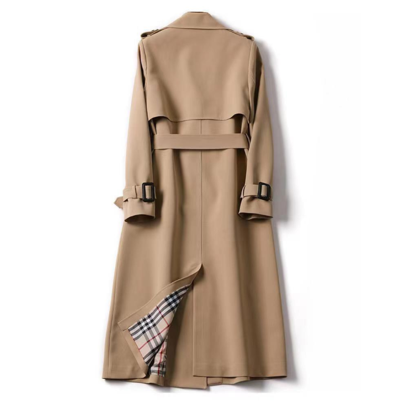 Amira | Damen Klassischer Trenchcoat mit Gürtel für den Winter