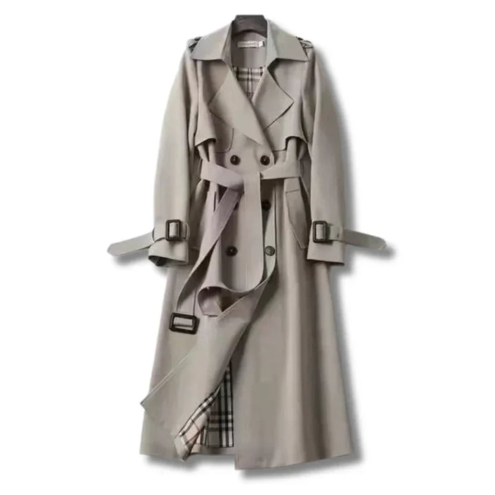 Amira | Damen Klassischer Trenchcoat mit Gürtel für den Winter